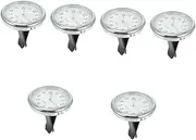 ULTECHNOVO 6 Sets Car Luminous Clock Car Dashboard Watch Small Car Clock Analog Clock for Car Dash Automatic Night Light Clock Car Dash Clock Clocks Mini Adhesive Clock Auto Clock Glass White