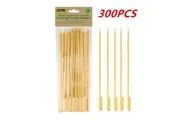 300 x 25CM Bamboo Paddle Skewers Wooden Skewer BBQ Kebab Meat Bulk Stick Catering