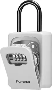 Lock Box, Large Key Lock Box Resettable Combination Code Lockbox, Portable Wall