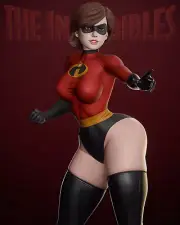Painted Elastigirl Helen Parr Statue 1/4 Painted Sexy Figure