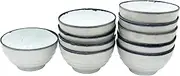 Castle Enterprises Small Donburi Udon Shop Classic Kiln Flame Hakuyun Kiln 6.1 inch (15.5 cm) Favorite Bowl Value Set of 10 [Amazon.co.jp Limited] [Commercial Set] Mino Ware Domestic Long-Established