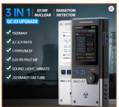 FNIRSI GC-03 3-IN-1 Electromagnetic Radiation Detector, Electric & Magnetic Fiel