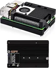GeeekPi Armor Case with CN01 M.2 M-Key PCIe 3.0 Adapter for Raspberry Pi 5, Support M.2 NVMe SSD 2230/2242/2260/2280