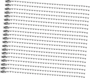 jojofuny 100Pcs Color Tag Chain Bead Chain for Jewelry Making Smooth Surface Material Random Colors for Key Rings Doll Labels Hand Tags and Craft Projects