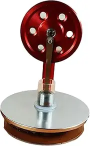 GARENDE Stirling Engine Model for Steam Heat Generation, Desktop Display Kit, Red