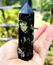 PEONY STONE Mini Tower Point Natural Crystal Decoration Carving 91mm