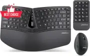 3in1 Wireless Compact Ergonomic Keyboard Vertical Mouse Numeric Keypad Adjustabl