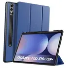 Case for Samsung Galaxy Tab S10+ Plus 2024/S9 Plus 2023, Soft TPU Navy Blue