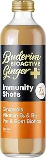 Buderim BioActive Ginger Shots – 7-Day Supply, Helps to Soothes Nausea and Supports Gut Health and Immunity