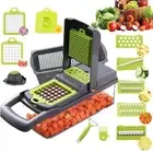 Vegetable Chopper,Mandoline Slicer Cutter Chopper and Grater 10 in 1 Vegetable