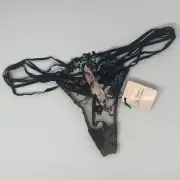 Agent Provocateur Rosanna Black Thong AP4 Large NWT