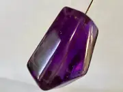 24X15X14mm Charming~ PURPLE AMETHYST Simple-Cut Chunky Nugget Bead Pendant L1404