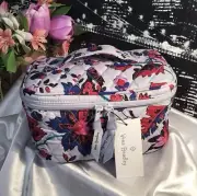 Vera Bradley Cosmetics Quilted Cotton Train Case VINEYARD FLORAL NWT RV$59