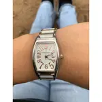 TIME WHEEL 經典時尚方形數字陶瓷腕錶 二手8成新