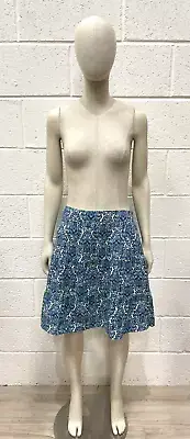Boden Skirt Women's Pull On Tiered Linen Skirt Multi Floral RVB001 CP KH