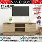TV Cabinet Engineered Wood TV Stand Unit Storage Cabinet Sonoma Oak vidaXL NEW