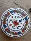 18" White Marble Top Coffee Side Center Inlay Round Table Top Decor