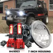 Pair Dot Approved 7" inch Round Headlights Hi/Lo Lamp For Suzuki Samurai SJ410 (for: Suzuki)