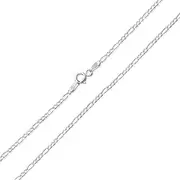 [Bling Jewelry] Unisex Thick or Thin Strong Solid Yellow Gold Overlay.925 Sterling Silver Figaro Link Chain Necklace For Men Women 14-24 Inch
