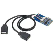1Pack Mini PCI-E PCI Express to 5 Pin Dual USB 2.0 Adapter Riser Card Extender