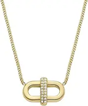 Fossil Women's Gold-Tone Stainless Steel Pendant Chain Necklace for Women
