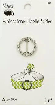 Dritz Rhinestone Elastic Slider 1/Pkg Circle - NEW