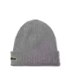 Lacoste Rib Knit Brushed Wool Beanie Heather Agate
