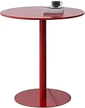 High Top Bar Table, Small Coffee Table End Table for Home, Office, Dining Room, Living Room, Small Space, Round Red Colored Top Table Snack Table Tea Table Nightstand Sofa Table(40x72cm)
