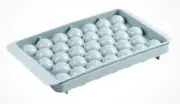 Silicone Ice Cube Tray(33 Grids)Food Grade,Round Shape Diamond Design Cube/Blue