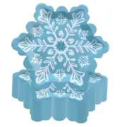 Christmas Snowflake Paper Plates Winter Party Tableware, Snowflake Shape