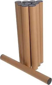 Mobestech 10 Pack Paper Mail Tubes with Caps 40x4cm Poster Storage Container Document Storage Poster Tube Caps for Shipping Packing Art Prints Maps Blueprints