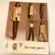 Uncut vogue, Y2K, five easy pieces pattern sewing size 8,10,12 vogue patterns