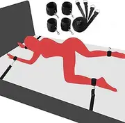 Bed Restraint Kit for Couple Under King Bed Sex Tie Downs for Adults Couples Hand Leg Cuffs Ankle Wrist Restraints Sex Bondaged Bed Frame Straps Sexy Accessories for Bedroom Toys Women's Hoodies