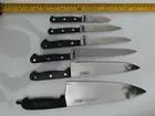 6x Camelot stainless cleaver kitchen knives: Cleaver Chef Boning Utility Paring