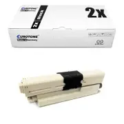 2x Eurotone Eco Cartridge Black for OKI C-530-DN MC-352-DN