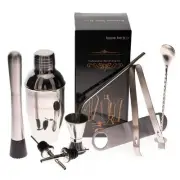 Professional Bartending Kit 10pcs -Stainless Steel Silver