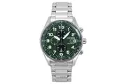 Citizen Eco-Drive Chronograph Stainless Steel Green Dial CA0770-72X 100M Men's Watch