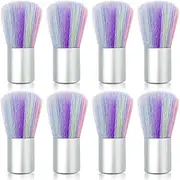 8 pcs Nail Art Dust Brush Remover Powder，Brush Nail Dust Brushes Nail Art Cleaner Brush，Nail Art Tools for Cosmetic Makeup or Nail Art，Women (Colorful)