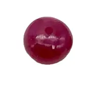 1 Gemmy Natural Ruby 5.25x3.5mm Smooth Roundel Bead | 1 1/4 carats|