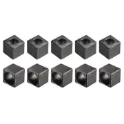 10Pcs 5mm Metal Bell Stopper Conical Cord Ends Lock Fastener Stopper Dark Gray