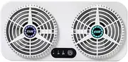 HIKOAN Car Exhaust Fan USB Air Circulation Fan Ventilator Silent Air Vent Cooler Cooling Fan with 3 Adjustable Wind Speed for Car Vehicle Home Office