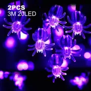 2PCS 3M 20LED String Lights Spider Shape Halloween Props Lamps Party Home Decor