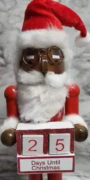 Wondershop 2021 African American Advent Calender Nutcracker. 14". Red. NWOT.