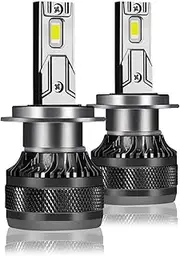50000LM Super Bright LED Headlight Bulbs – 6000K Cool White Plug & Play 300% Brighter Than Halogen, IP68 Waterproof, 50,000Hrs Lifespan – 2 Pack,H1
