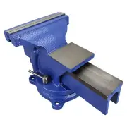 8" Bench Vise w/ Anvil Swivel Locking Base Tabletop Clamp Heavy Duty Steel