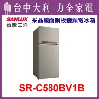 在飛比找Yahoo!奇摩拍賣優惠-【台中大利】【SANLUX三洋】580L 雙門鋼板變頻電冰箱