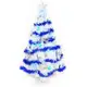 摩達客★台灣製10呎/10尺 (300cm)特級白色松針葉聖誕樹 (藍銀色系配件)(不含燈)