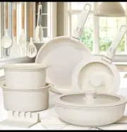 21 Piece Pots and Frying Pans Set Nonstick Induction Cookware Set Granite Coated