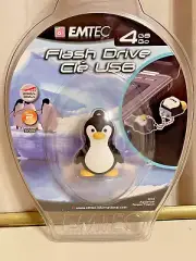 EMTEC Aquarium Penguin 4 GB USB Flash Drive-New In Package Novelty