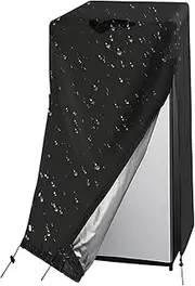 Refrigerator Cover, Waterproof & Dustproof Refrigerator Wrap 23x33x71, Oxford Cloth Outdoor Fridge Cover with Drawstring & Front Zipper for Upright Freezer, Beverage